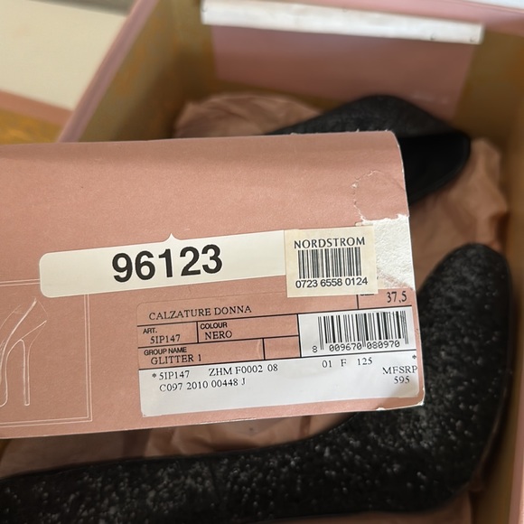 Miu Miu - size 7 1/2 black sequence pumps - Picture 11 of 11